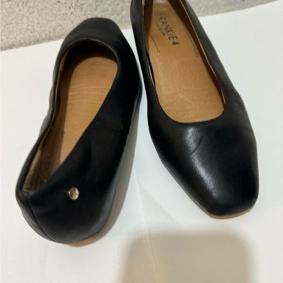 Frankie 4 Saving Soles Shoes Womens 9 Gianna Black Leather Ballet Flats - Picture 10 of 12
